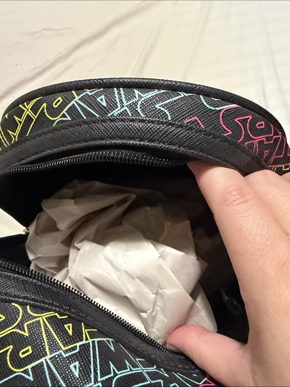 Loungefly Black Mini Backpack with Neon Star Wars Logo Print